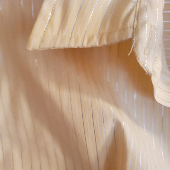 DCC STRETCH YELLOW WITH SILVER THREAD BLOUSE S Lge - Picture 6 of 9
